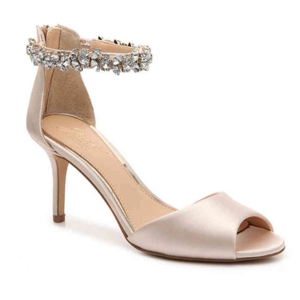 Badgley Mischka Jewel Rose Gold Genevieve Size 8.5